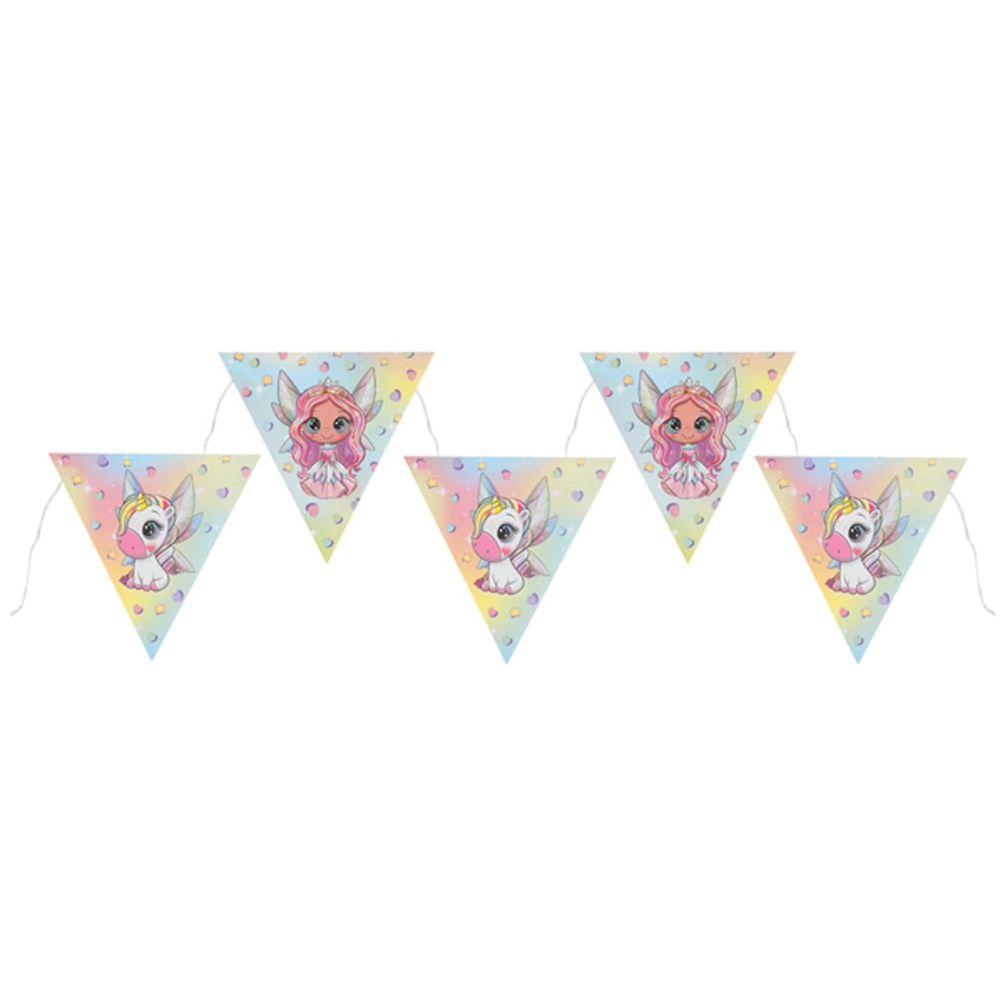 Little Fairy Paper Pennant Banner, 1 Count