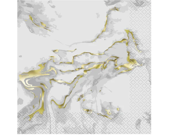 Gold Foil Marble Luncheon Napkins20ct