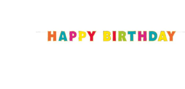 Gold Foil & Rainbow Happy Birthday Banner7.25 ft