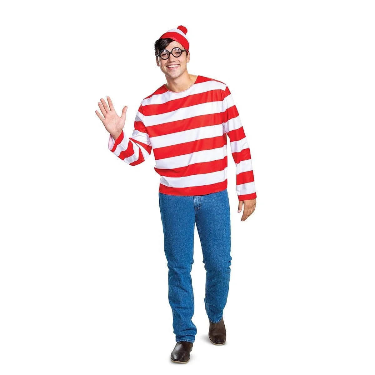 Waldo Classic Costume for Adults, Where's Waldo