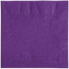 2-Ply Disposable Solid Luncheon Napkins - 6.5" - Amethyst Purple - Club Pack of 600
