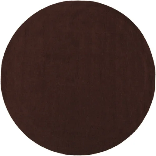 8' Rogue Love Fudgesickle Brown Hand Loomed Wool Round Area Throw Rug