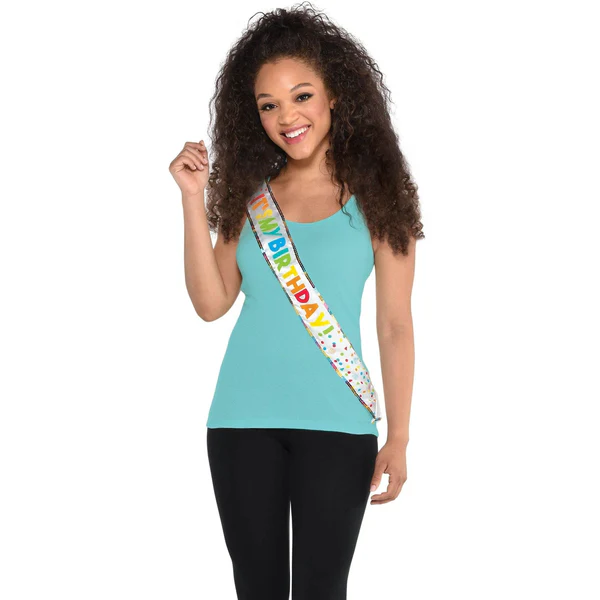 Birthday Celebration Fabric Sash