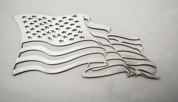 Tin Waving United States Flag Decoration