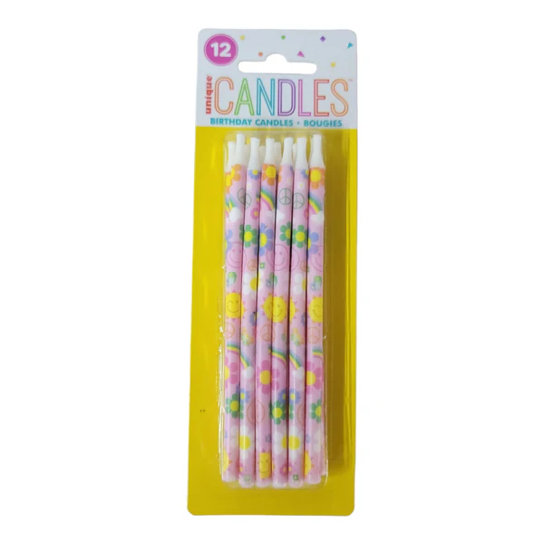 Groovy 70s Spiral Birthday Candles 5" - Assorted, 12ct