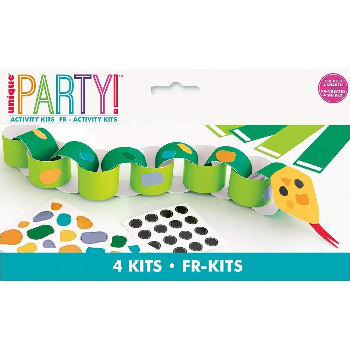 Safari Animals Snake Paper Chain Kit, 4 Count