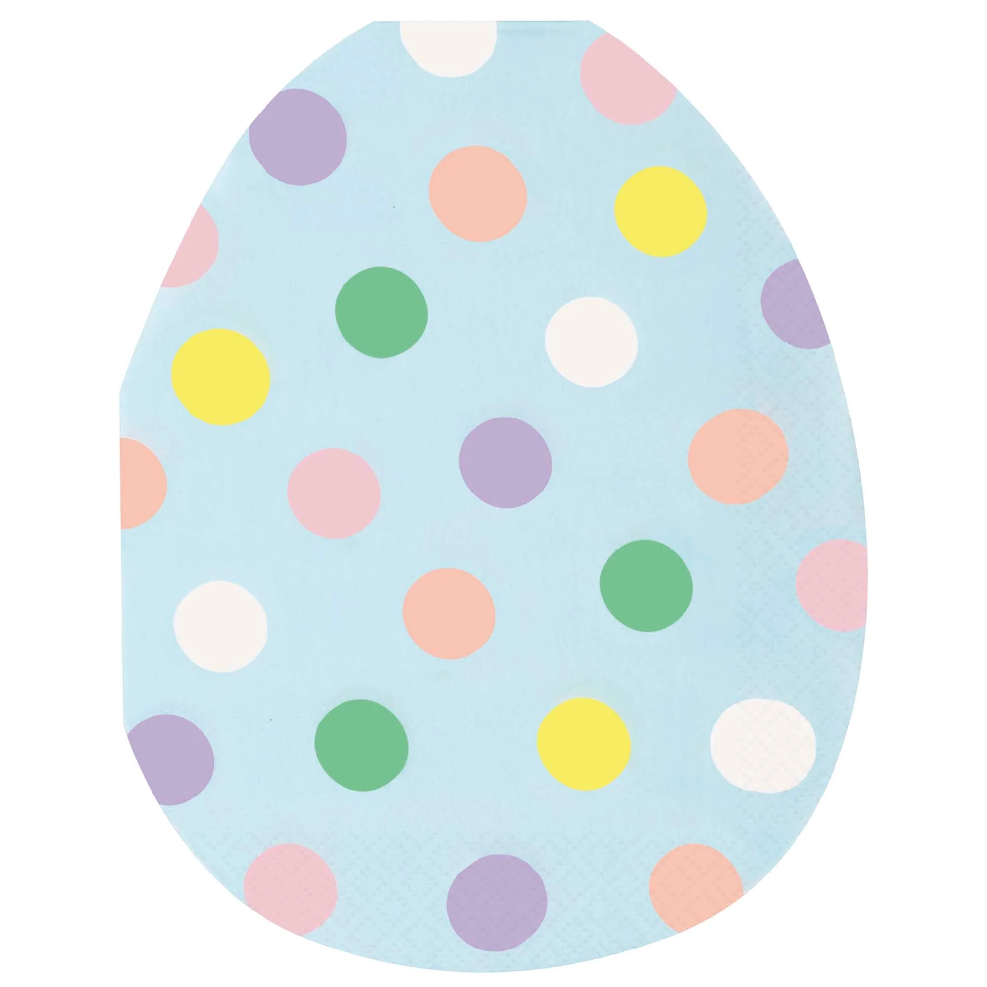 Cool Bunny Large Easter Egg-Shaped Lunch Napkins, 16 Count