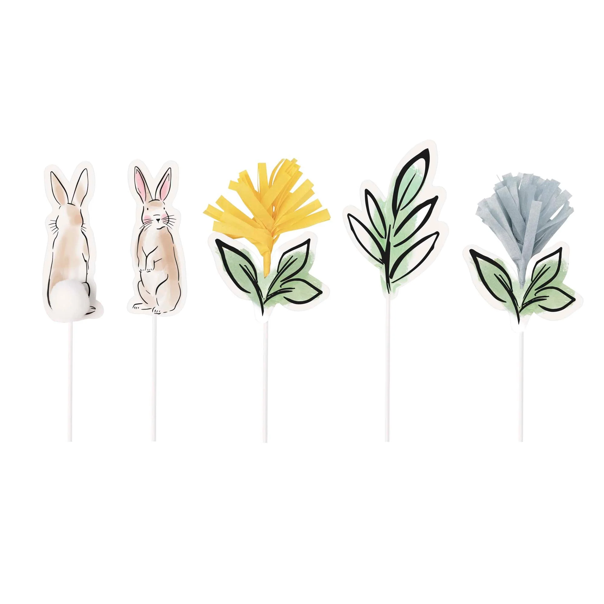 Dainty Easter Cake Toppers, 5 Count