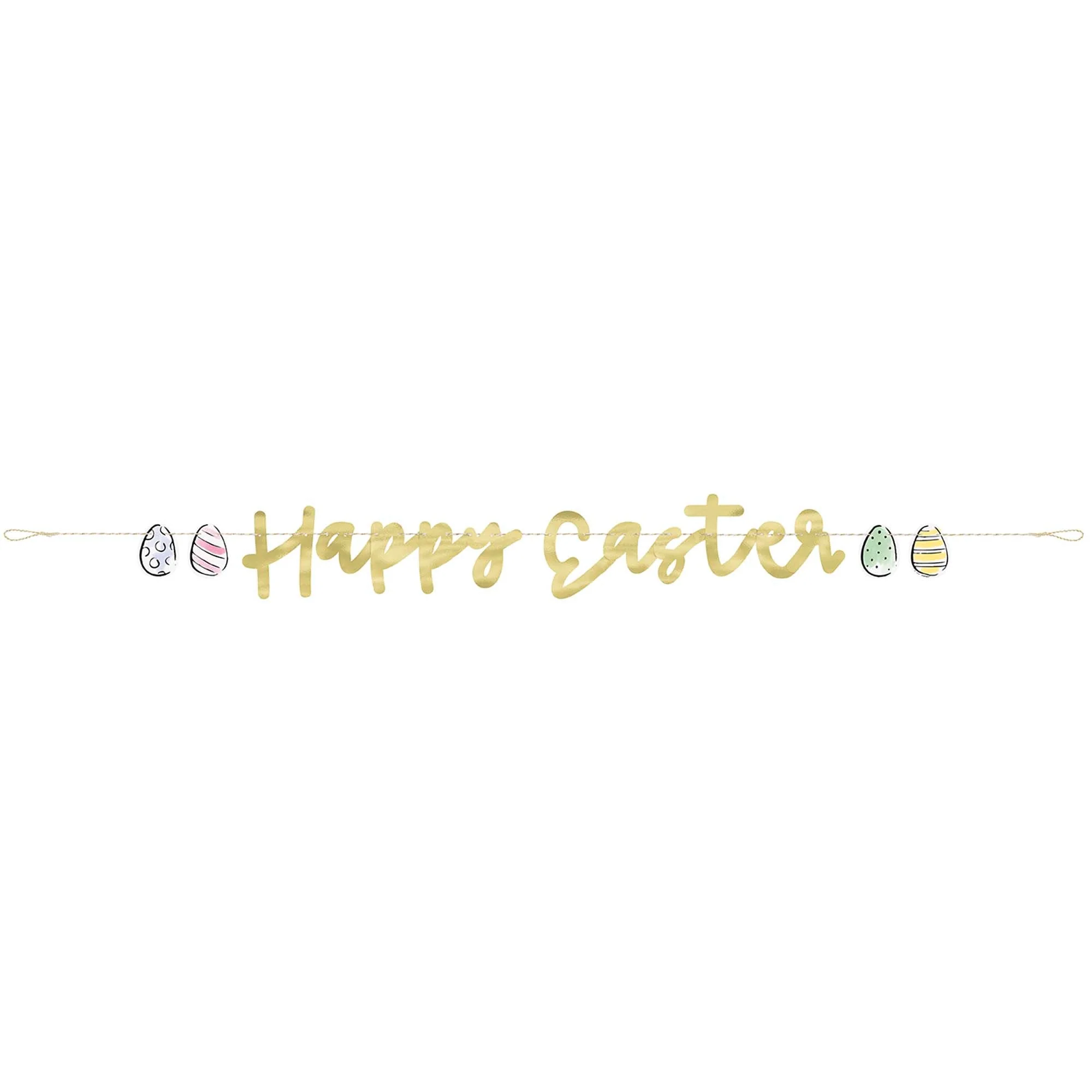 Dainty Easter "Happy Easter" Banner, 1 Count