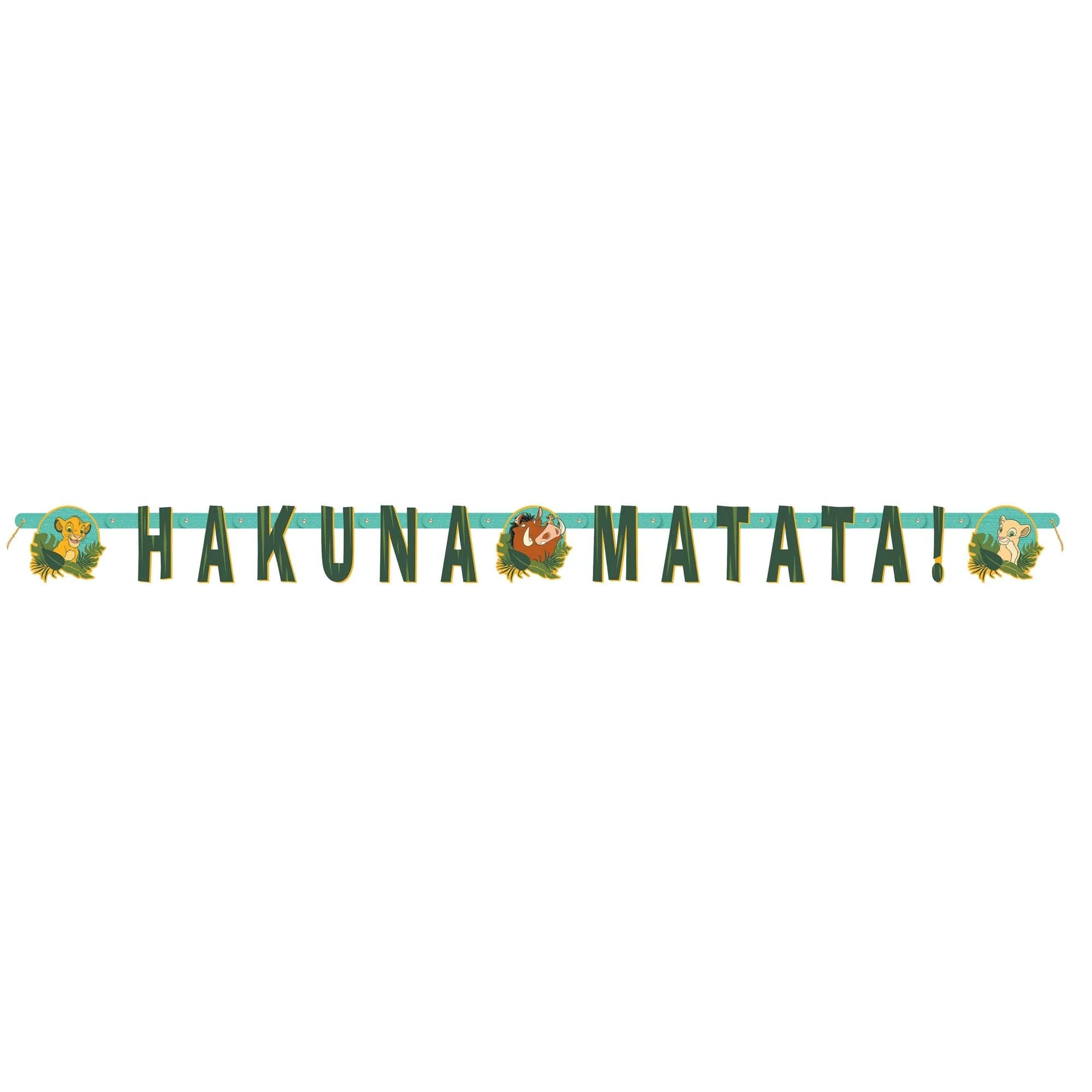 Disney Lion King Birthday "Hakuna Matata" Jointed Banner, 67 Inches, 1 Count
