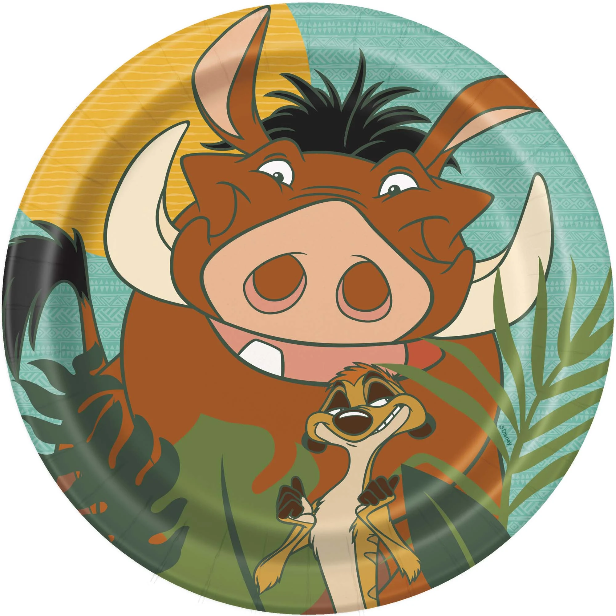 Disney Lion King Birthday Small Round Dessert Paper Plates, 7 Inches, 8 Count