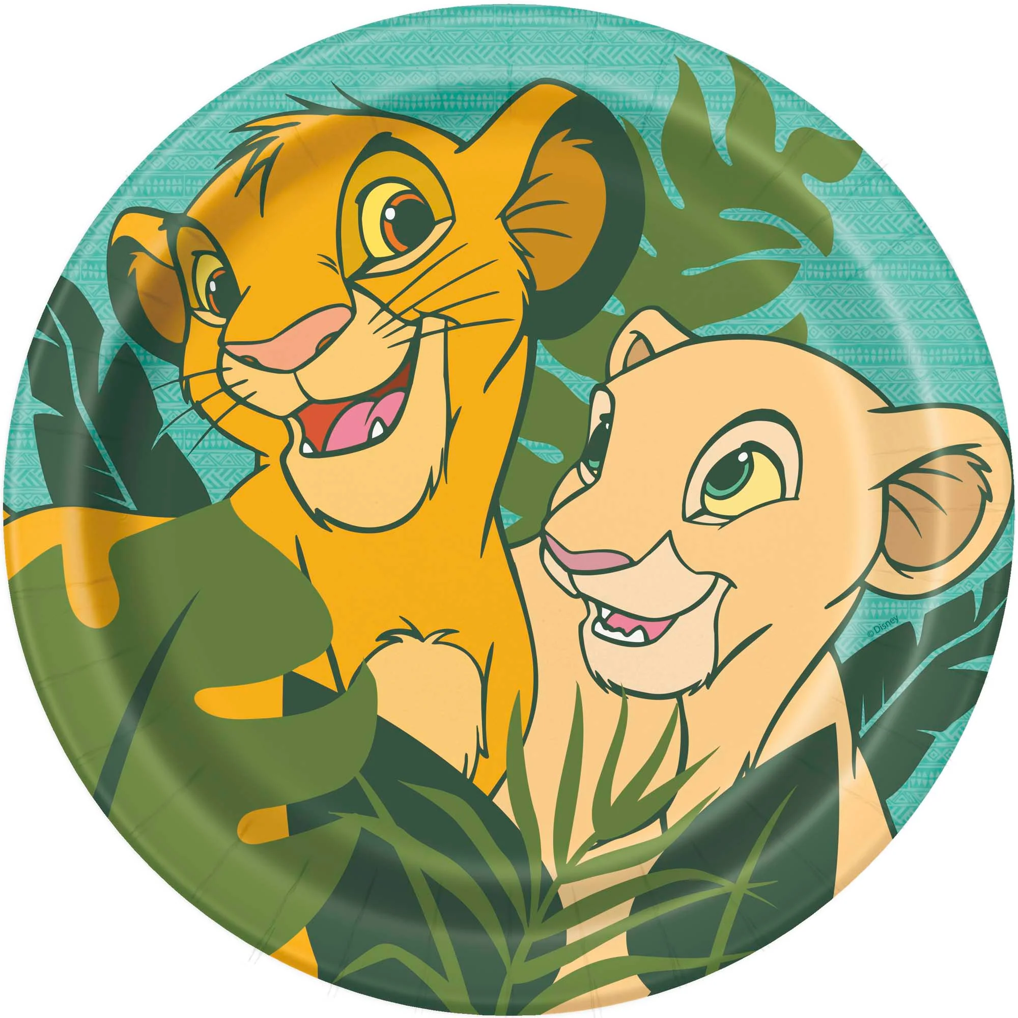 Disney Lion King Birthday Large Round Lunch Paper Plates, 9 Inches, 8 Count