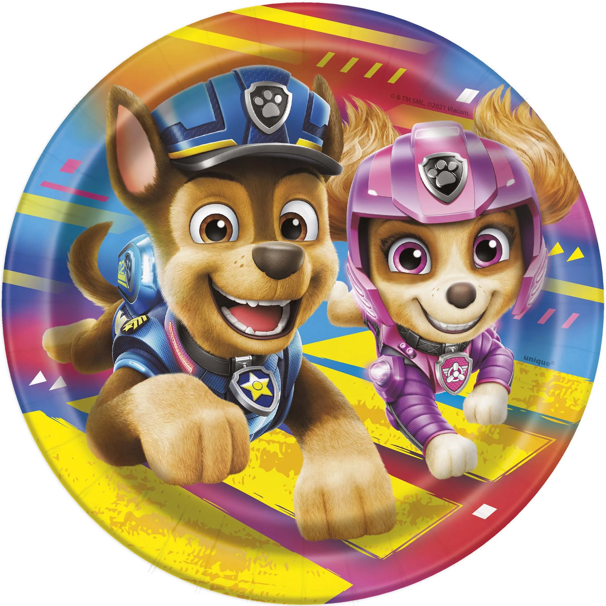 Paw Patrol Birthday Small Round Dessert Paper Plates, 7 Inches, 8 Count