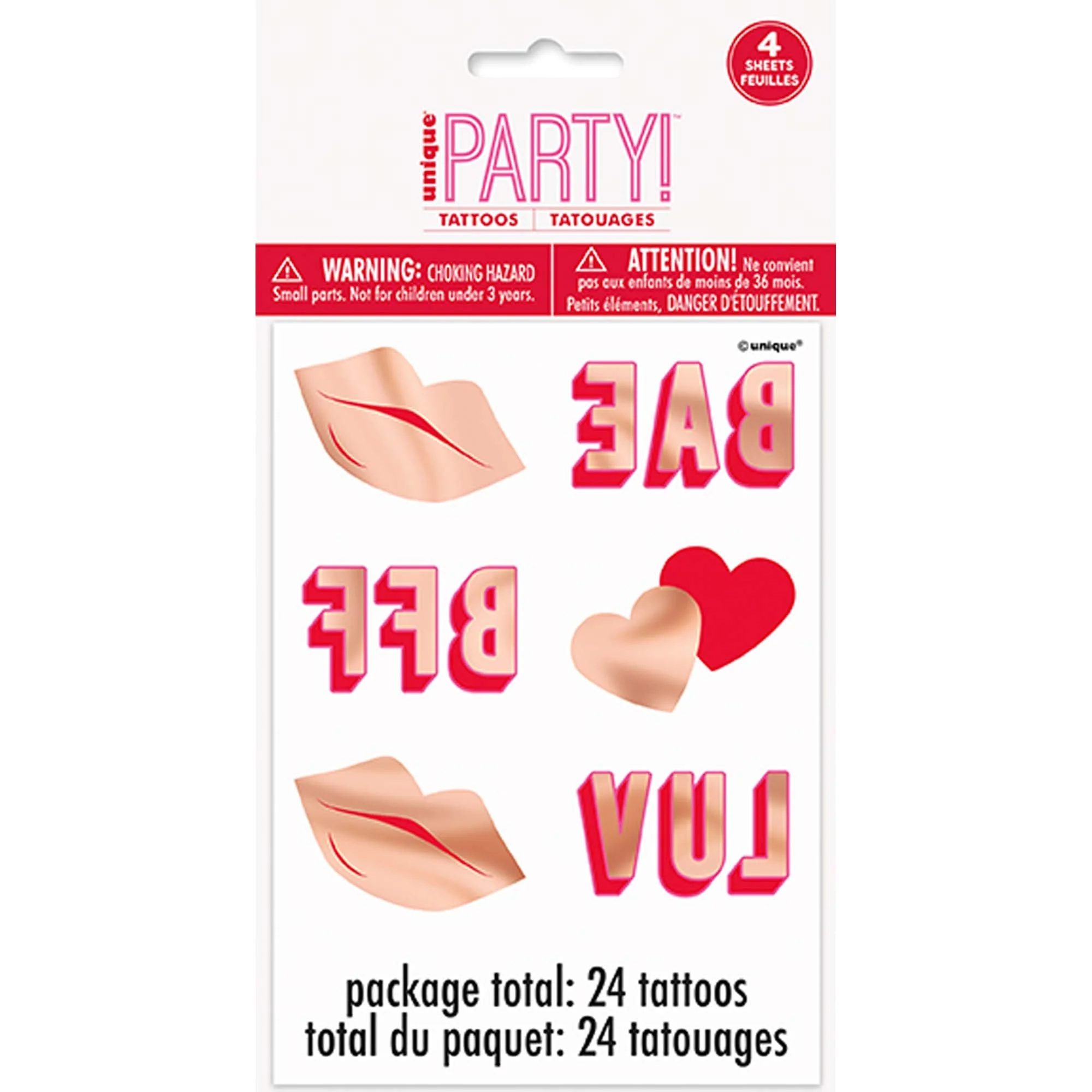 Lovely Galentine Tattoos, 24 Count