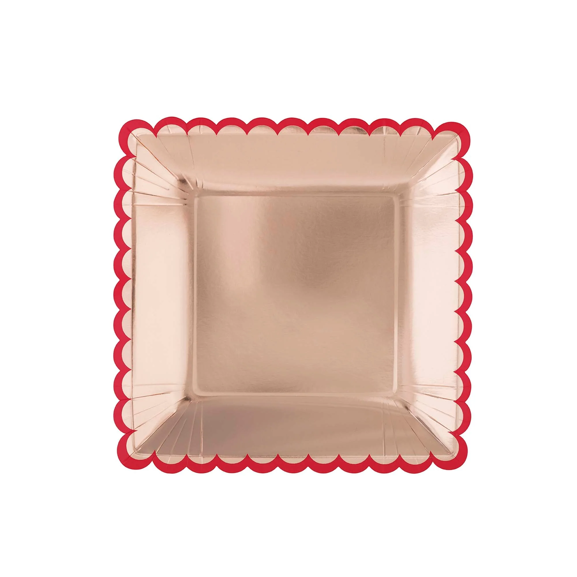 Lovely Galentine Large Square Lunch Paper Plates, 9 Inches, 8 Count