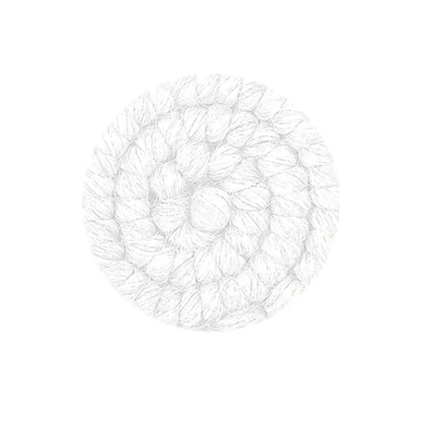 Wool Crepe Hair-White