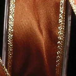 Amber and Gold Woven Edge Craft Ribbon 0.25" x 220 Yards